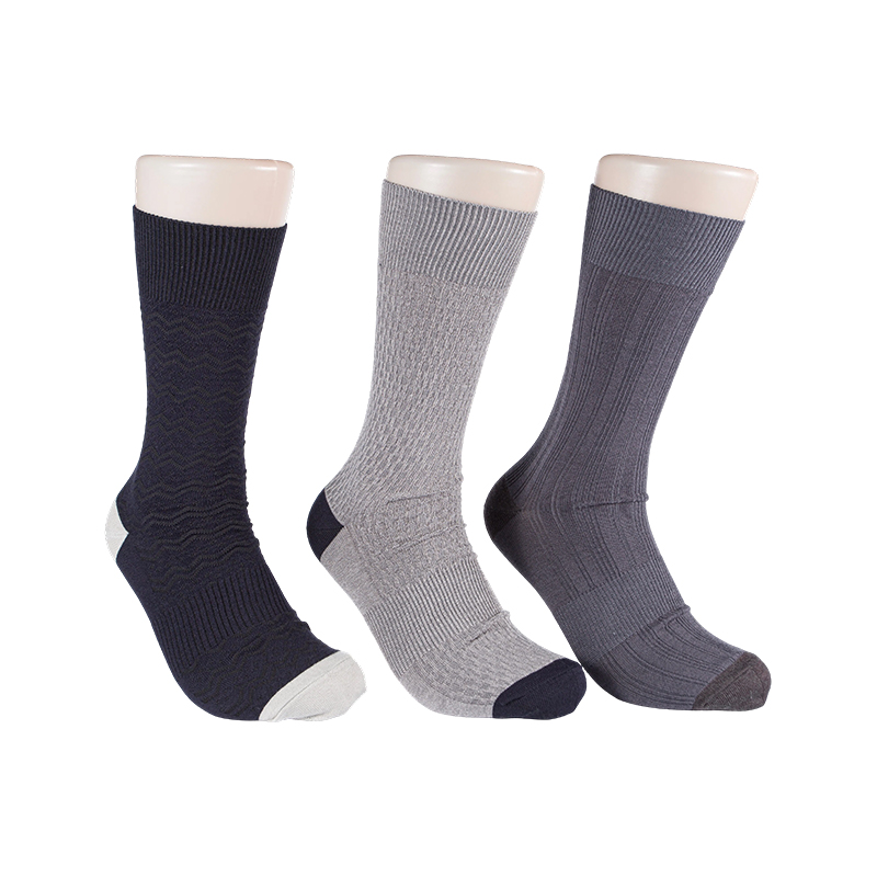 Calzini da 3 pezzi per supporto plantare con texture miste