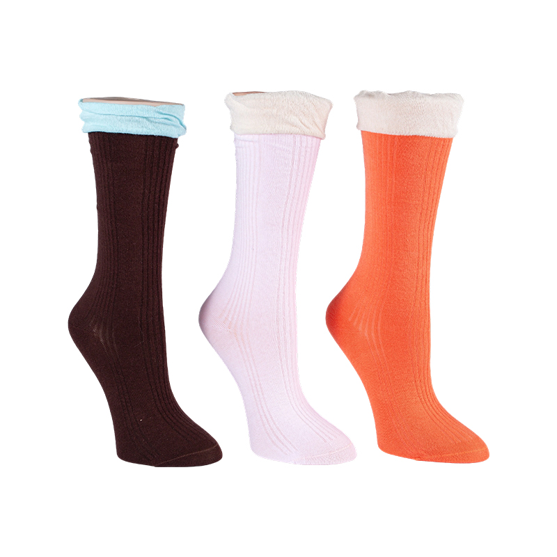 Calzini da donna con top sottile con volant